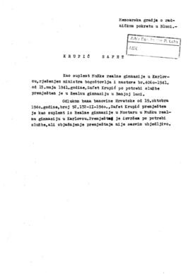 Биографија Сафета Крупића